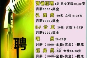 酒吧夜场礼宾员招聘要求
